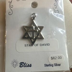 Bliss Silver Star of David Necklace
